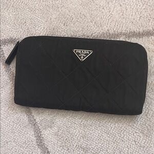 Prada Black Quilted Wallet